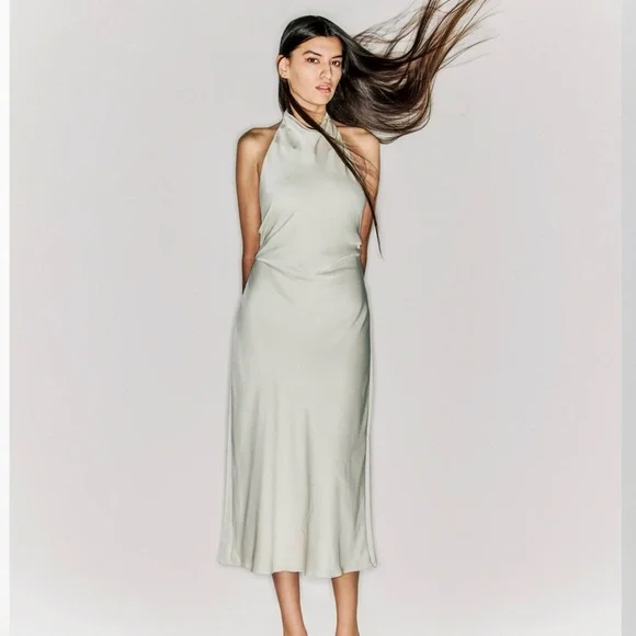 plaid dress women Green Wool Swing – Vintage Belted Midi Dress 5343 Green / XL Glossy ultra mini dress and side pockets week1423_20230402 Size:XLP